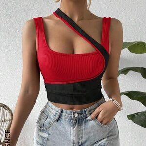 Colorblock Crop Top Tank